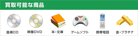 買取可能な商品